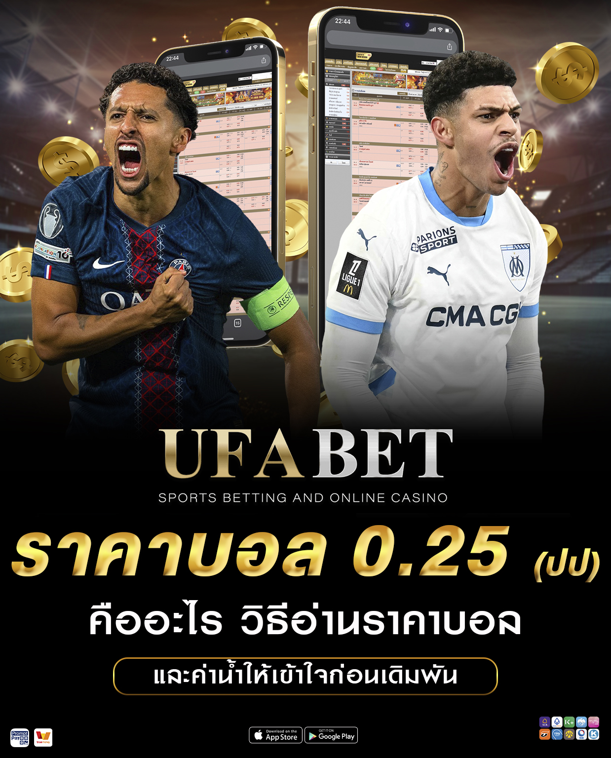 ราคาบอล 0.25 (ปป) คืออะไร เข้าใจเสมอควบครึ่ง